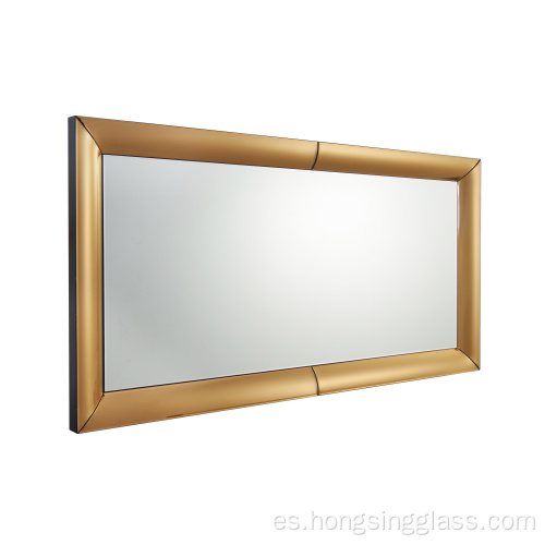 Espejo de espejo curvo de color rectangular